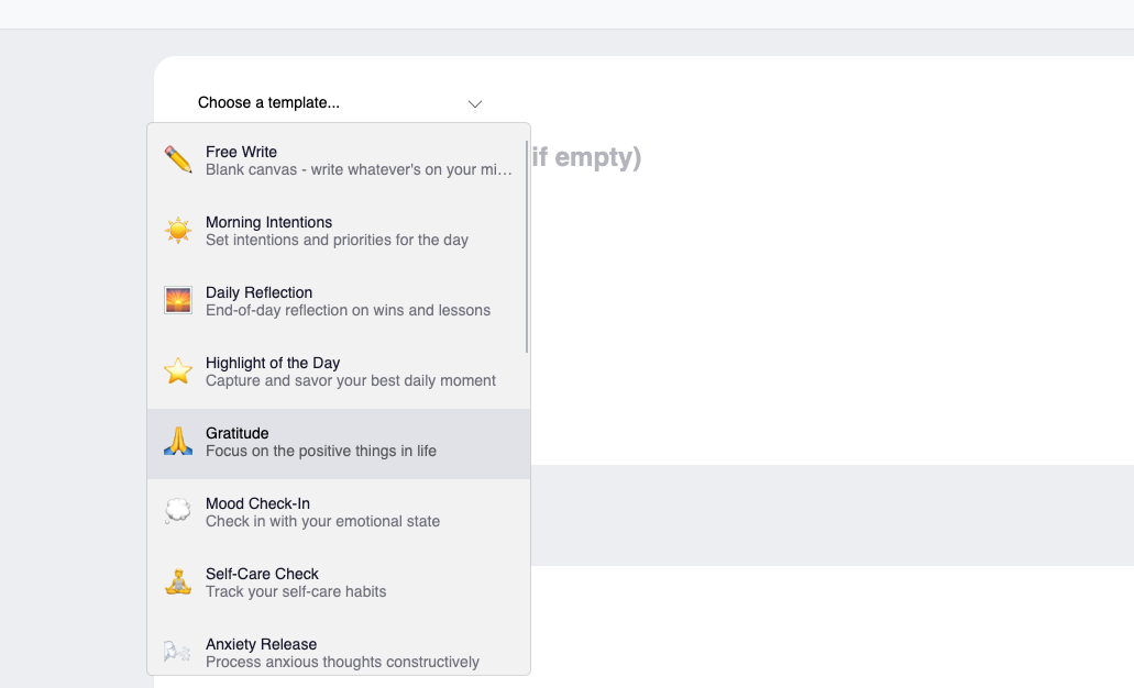 Journal — Templates & Custom Properties