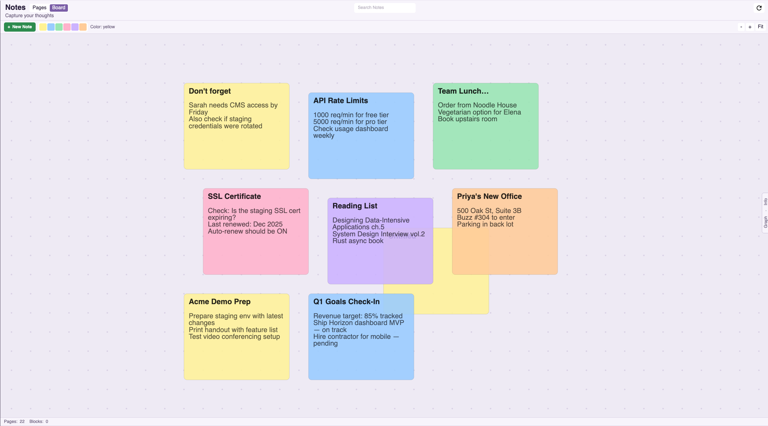 Notes — alternate view