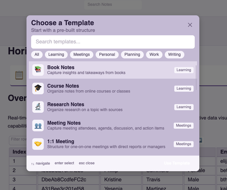 Notes — Templates & Custom Properties
